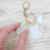 Miffy 鑰匙圈 格子系列 Dick Bruna 粉綠色
